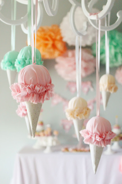 ice cream chandelier