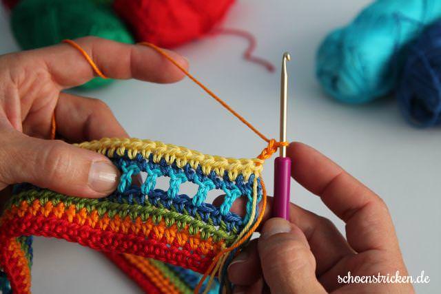 8. Reihe Babydecke Crochet Along - schoenstricken.de