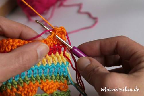 Crochet Along Babydecke Teil 10 Reihe 1 - schoenstricken.de