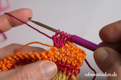 Crochet Along Babydecke Teil 10 Reihe 1c - schoenstricken.de