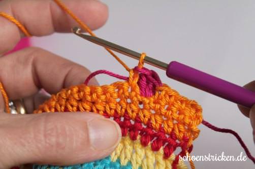 Crochet Along Babydecke Teil 10 Reihe 1e - schoenstricken.de
