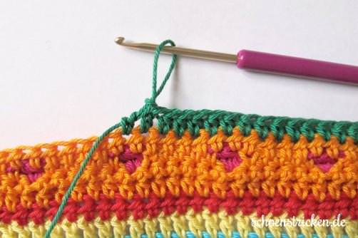 Crochet Along Babydecke Teil 10 Reihe 4 - schoenstricken.de