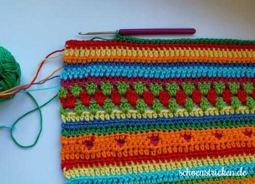Crochet Along Babydecke Teil 11 Reihe 5 - schoenstricken.de