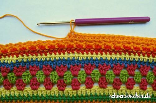 Crochet Along Babydecke Teil 8 Reihe 4 - schoenstricken.de