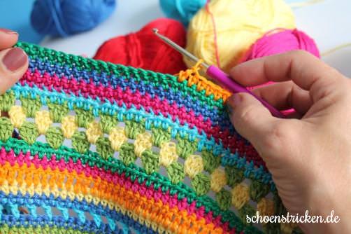 Regenbogen Babydecke Crochet Along Teil 3 - schoenstricken.de