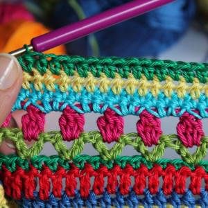 Crochet Along Regenbogen Babydecke Teil 4