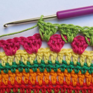 Crochet Along Regenbogen Babydecke Teil 7