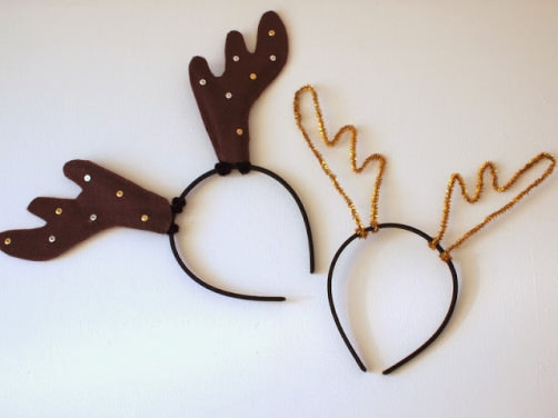 schoenstricken.de | Weihnachts diy: Rentier-Haarschmuck basteln