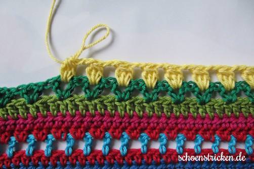 Crochet Along Babydecke Teil 12 Reihe 10 - schoenstricken.de