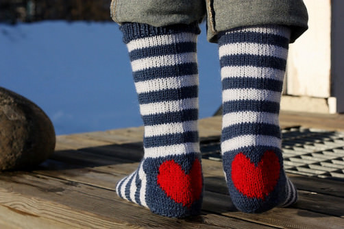 Herzstrümpfe stricken - schoenstricken.de