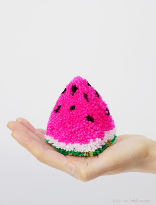 Pompom wassermelone - schoenstricken.de