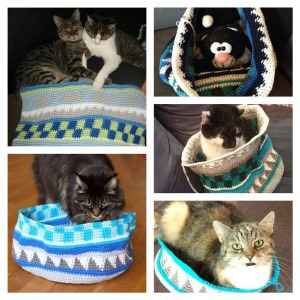 Von Katzen auf cal Taschen und meinen Strickprojekten