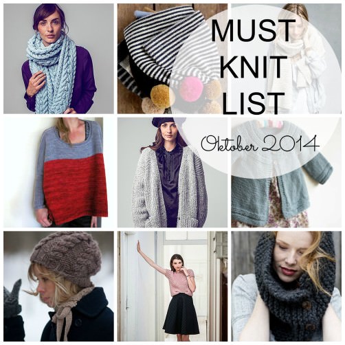 Must Knit Liste Oktober 2014 schoenstricken.de