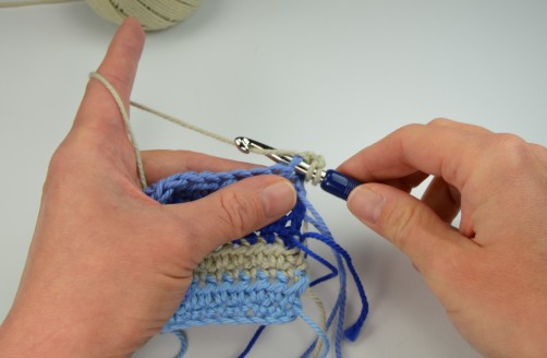 schoenstricken Crochet Along Kuscheldecke Muster 1b