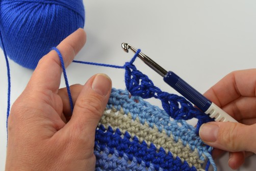 schoenstricken Crochet Along Kuscheldecke Muster 3g