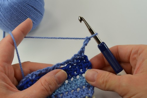 schoenstricken Crochet Along Kuscheldecke Muster 4h