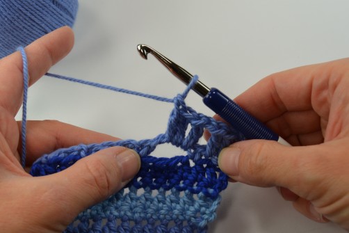 schoenstricken Crochet Along Kuscheldecke Muster 4m